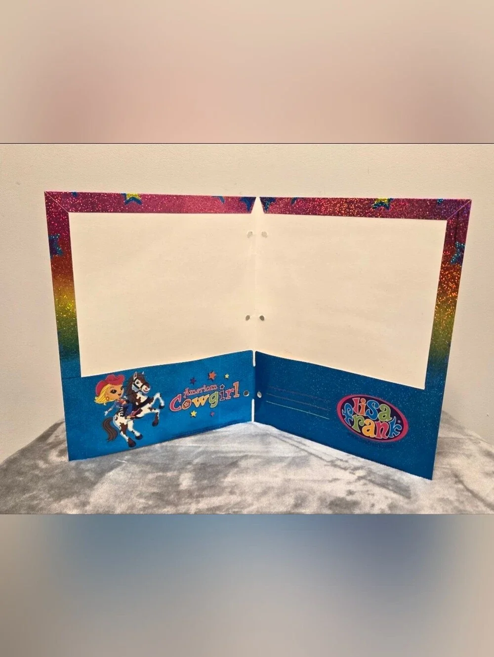 Vintage Lisa Frank American Cowgirl Binder Set w/ Folder & planner Y2K
